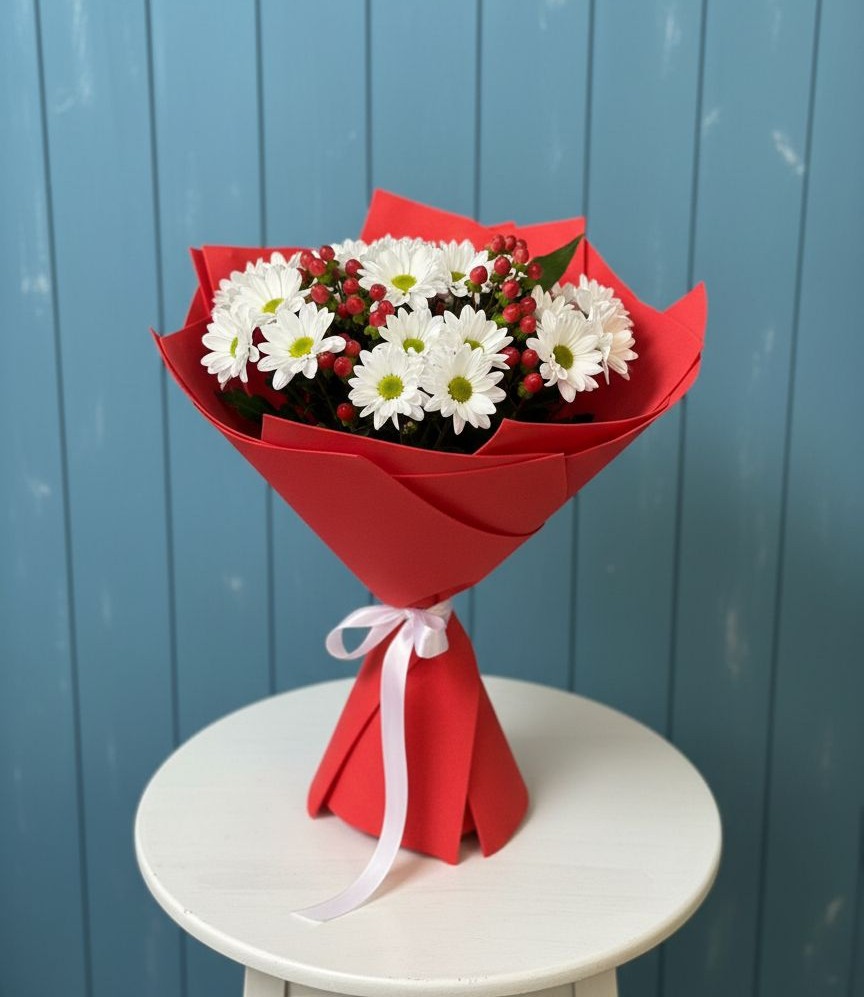 Букет цветов из: Хризантемы в Елизаветинской Ростовской области