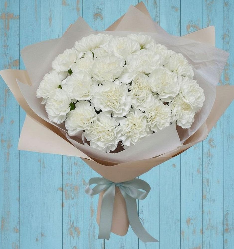 Букет цветов из: Гвоздики в Елизаветинской Ростовской области