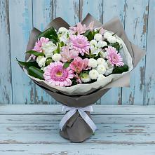 Букет цветов из:  Герберы, Альстромерии и Хризантемы #REPLACE_PRED# Елизаветинской Ростовской области