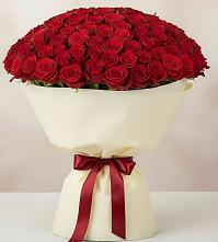 Букет 101 Красная роза Милано в Елизаветинской Ростовской области