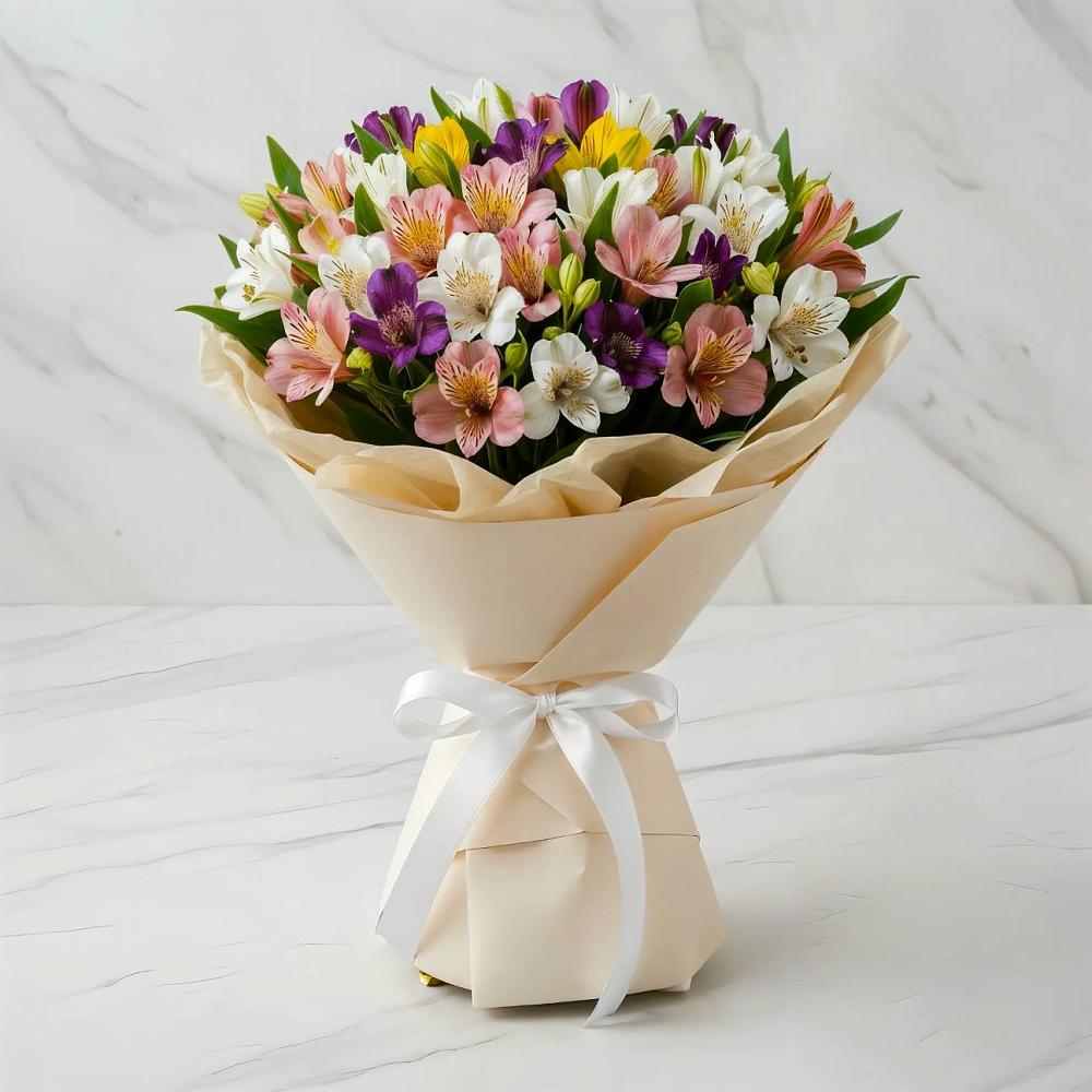 Букет цветов из: Альстромерии в Елизаветинской Ростовской области