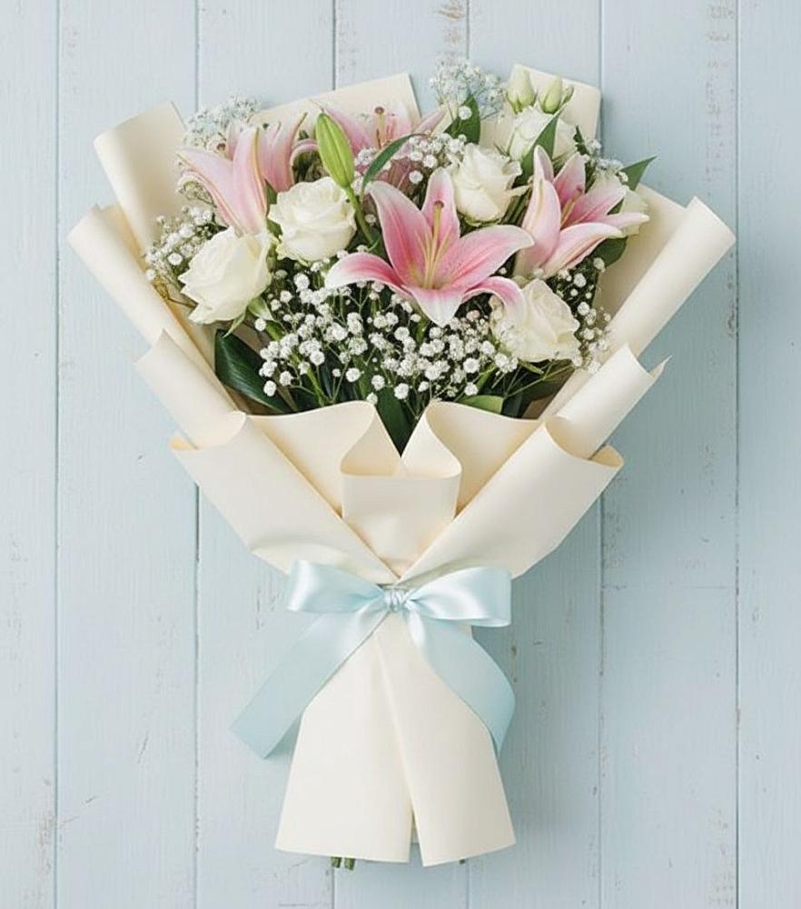 Букет цветов из: Лилии в Елизаветинской Ростовской области