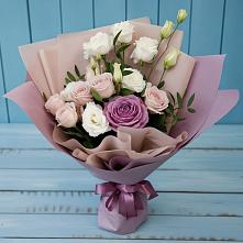 Букет цветов из:  Розы и Лизиантусы #REPLACE_PRED# Елизаветинской Ростовской области