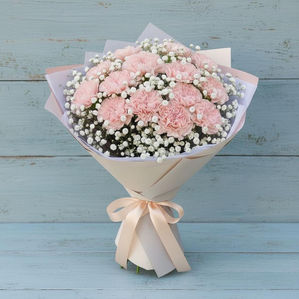 Букет цветов из: Гвоздики в Елизаветинской Ростовской области