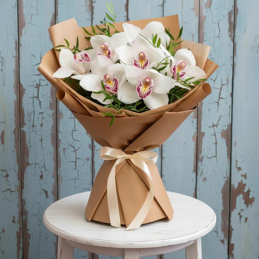 Букет цветов из: Орхидеи и Розы в Елизаветинской Ростовской области