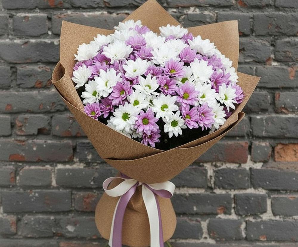 Букет цветов из: Хризантемы в Елизаветинской Ростовской области