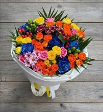 Букет цветов из:  Розы и Хризантемы в Елизаветинской Ростовской области