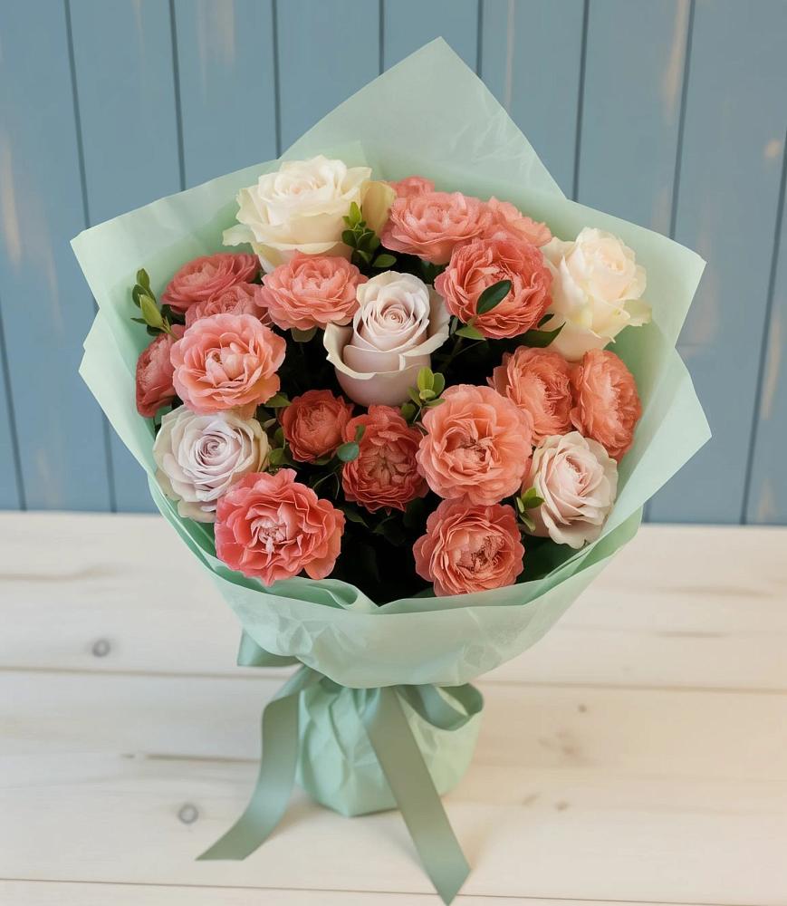 Букет цветов из: Розы в Елизаветинской Ростовской области