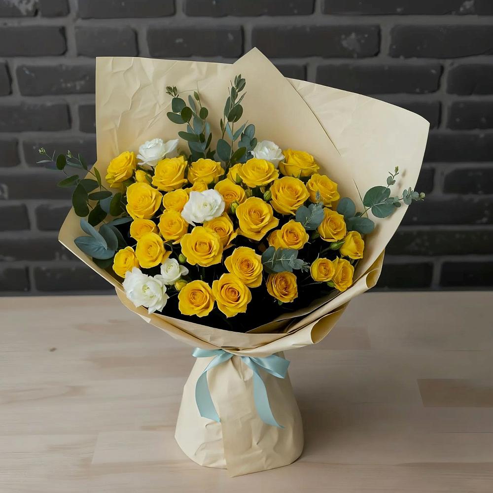 Букет цветов из: Розы в Елизаветинской Ростовской области