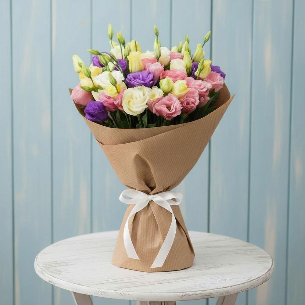 Букет цветов из: Лизиантусы в Елизаветинской Ростовской области