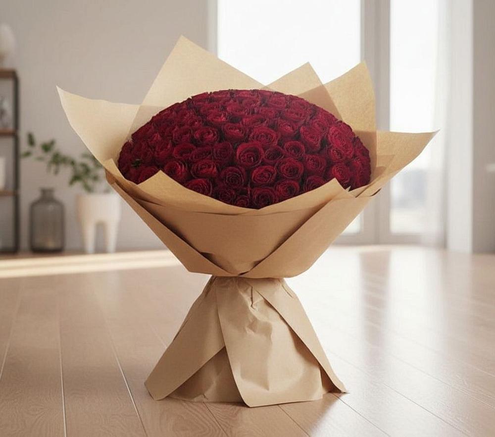 Букет 101 Красная роза в Елизаветинской Ростовской области