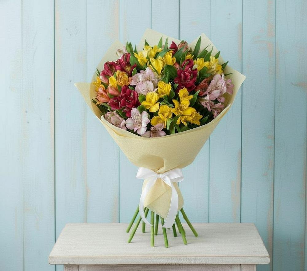Букет цветов из: Альстромерии в Елизаветинской Ростовской области