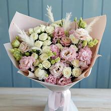 Букет цветов из:  Альстромерии и Розы в Елизаветинской Ростовской области