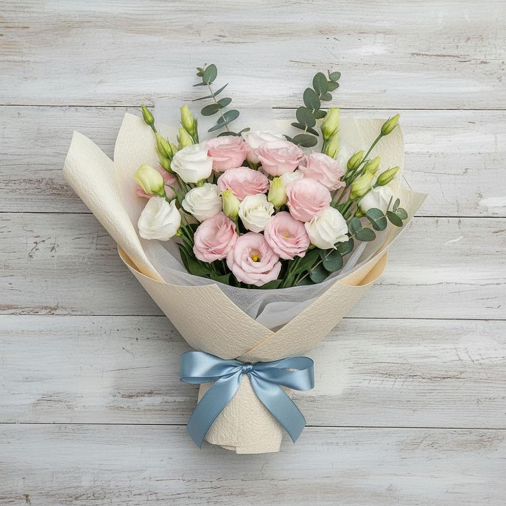 Букет цветов из: Лизиантусы в Елизаветинской Ростовской области